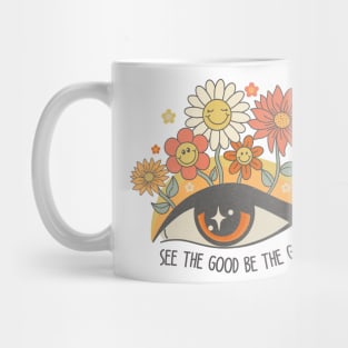 See the Good Eye with Flower Mug